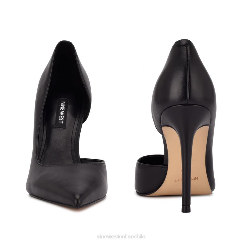 Nine West zapatos de tacón con puntera puntiaguda followe d\'orsay 2Z2T1583 cuero negro Nine West shoes
