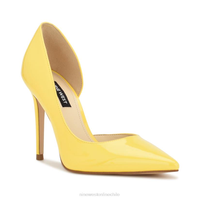 Nine West zapatos de tacón con puntera puntiaguda followe d\'orsay 2Z2T889 charol amarillo brillante Nine West zapatillas chile