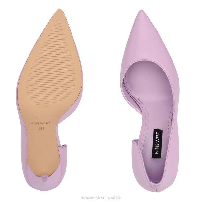 Nine West zapatos de tacón con puntera puntiaguda followe d\'orsay 2Z2T995 cuero lila oscuro Nine West shoes