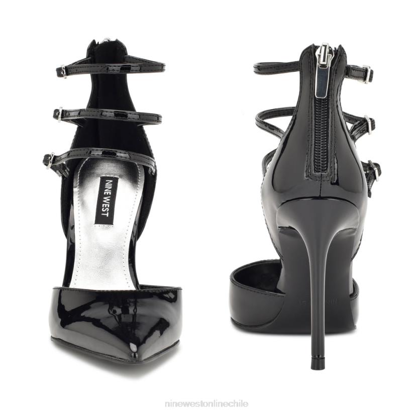Nine West zapatos de tacón con tiras frann d\'orsay 2Z2T1382 charol negro Nine West chile carteras