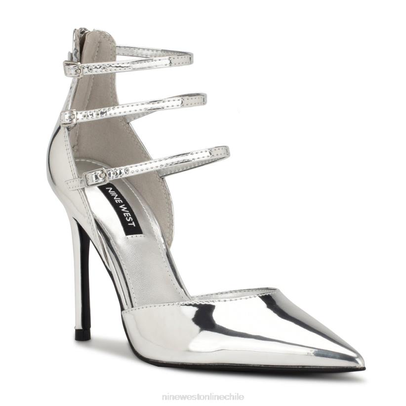 Nine West zapatos de tacón con tiras frann d\'orsay 2Z2T1605 espejo plateado metalizado Nine West chile outlet