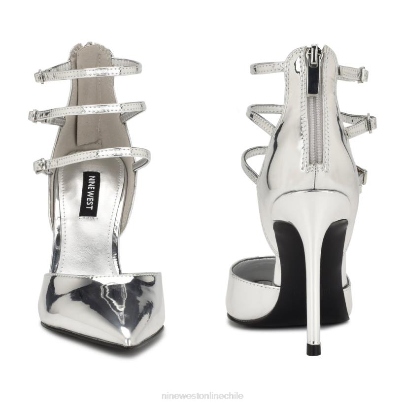 Nine West zapatos de tacón con tiras frann d\'orsay 2Z2T1605 espejo plateado metalizado Nine West chile outlet