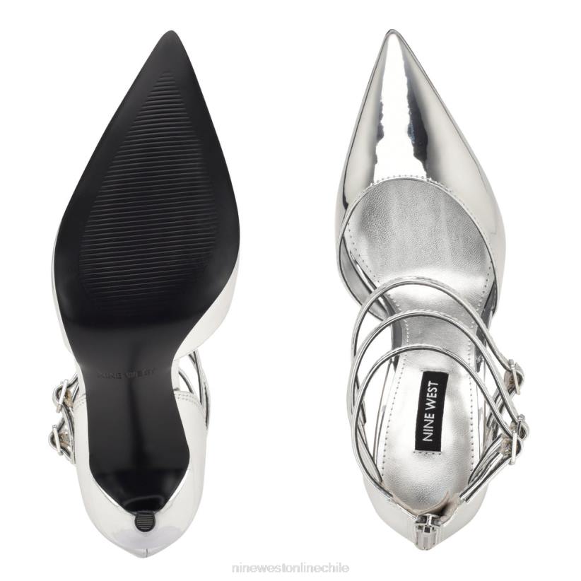 Nine West zapatos de tacón con tiras frann d\'orsay 2Z2T1605 espejo plateado metalizado Nine West chile outlet