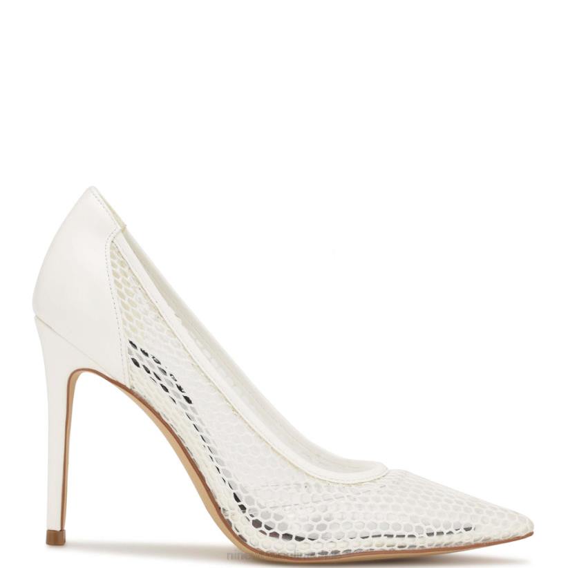 Nine West zapatos de tacón de malla 2Z2T1402 blanco Nine West cartera negra
