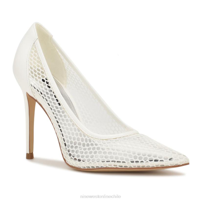 Nine West zapatos de tacón de malla 2Z2T1402 blanco Nine West cartera negra