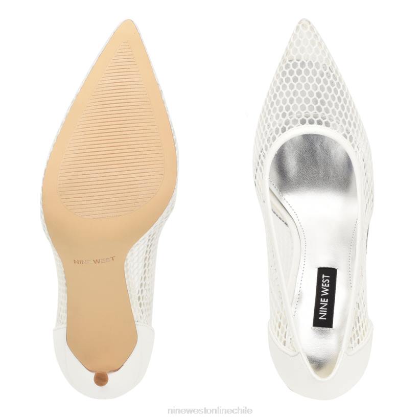 Nine West zapatos de tacón de malla 2Z2T1402 blanco Nine West cartera negra