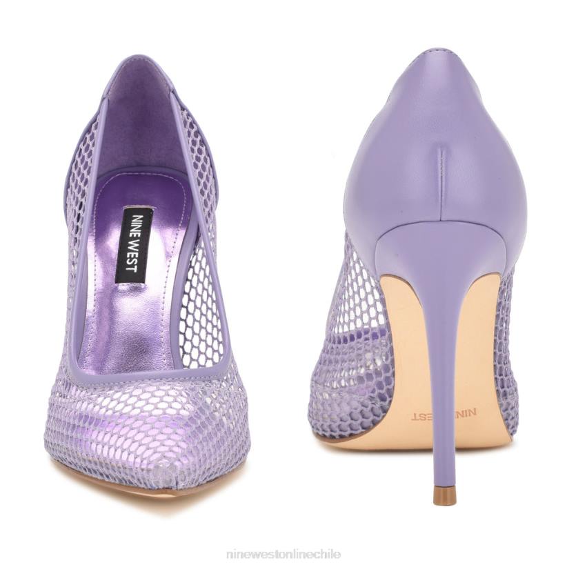 Nine West zapatos de tacón de malla 2Z2T1764 violeta claro Nine West sandals