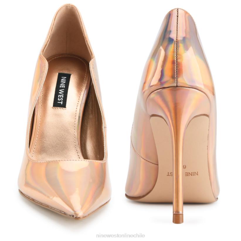 Nine West zapatos de tacón foxy con punta puntiaguda 2Z2T1426 beige iridiscente Nine West cartera negra