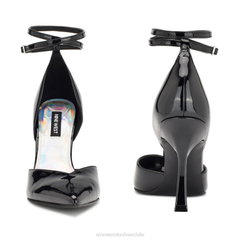 Nine West zapatos de tacón frends con correa en el tobillo 2Z2T1563 charol negro Nine West chile outlet