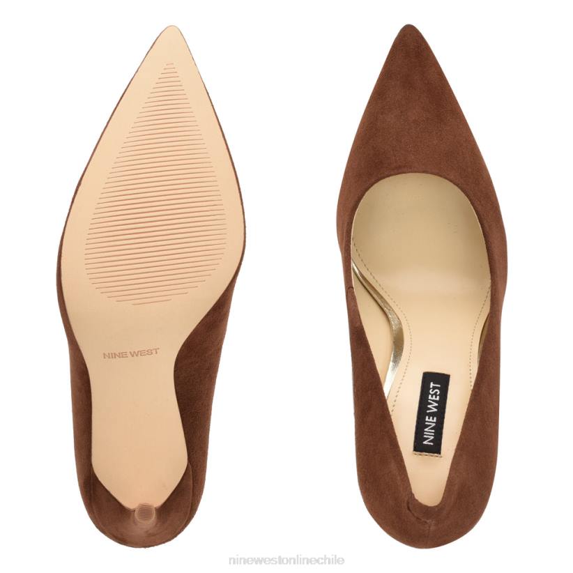 Nine West zapatos de tacón frescos con punta puntiaguda 2Z2T1579 gamuza marrón medio Nine West zapatillas chile