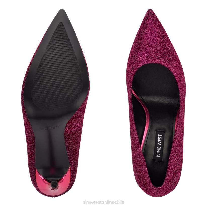 Nine West zapatos de tacón frescos con punta puntiaguda 2Z2T1585 brillo morado medio Nine West zapatillas chile