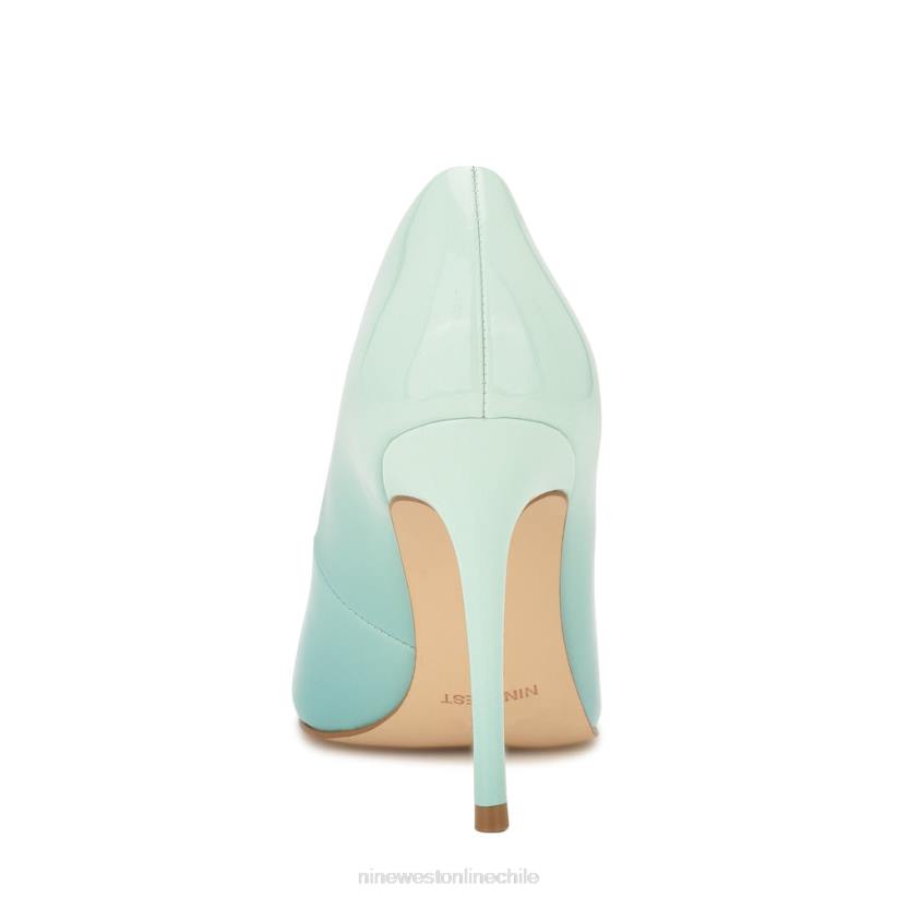 Nine West zapatos de tacón frescos con punta puntiaguda 2Z2T1592 patente azul ombre Nine West chile carteras