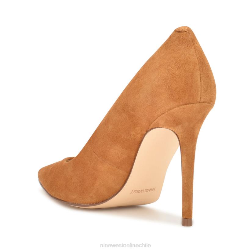 Nine West zapatos de tacón frescos con punta puntiaguda 2Z2T1633 gamuza natural oscura Nine West zapatillas chile