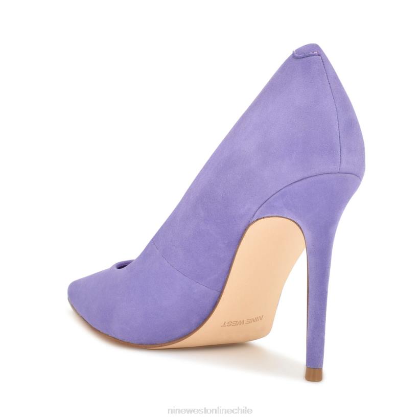 Nine West zapatos de tacón frescos con punta puntiaguda 2Z2T894 gamuza morada Nine West sandals