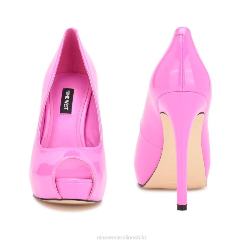 Nine West zapatos de tacón peep toe con plataforma hethr 2Z2T917 patente rosa Nine West shoes