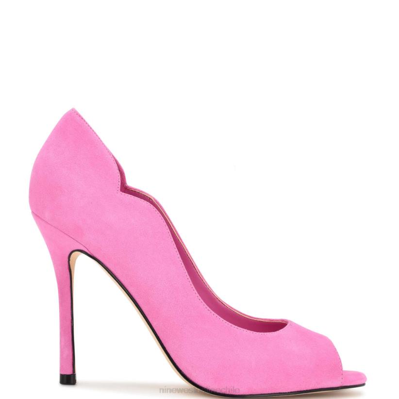 Nine West zapatos de tacón peep toe kelyan 2Z2T898 gamuza rosa Nine West cartera negra