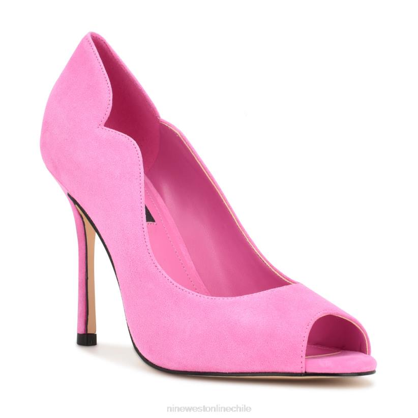 Nine West zapatos de tacón peep toe kelyan 2Z2T898 gamuza rosa Nine West cartera negra