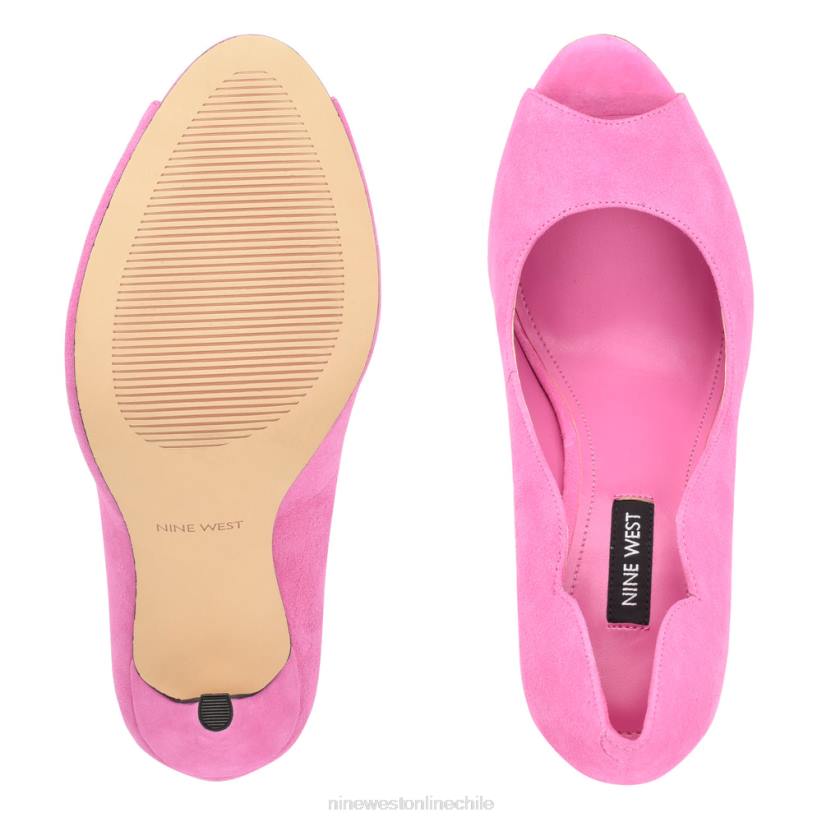 Nine West zapatos de tacón peep toe kelyan 2Z2T898 gamuza rosa Nine West cartera negra