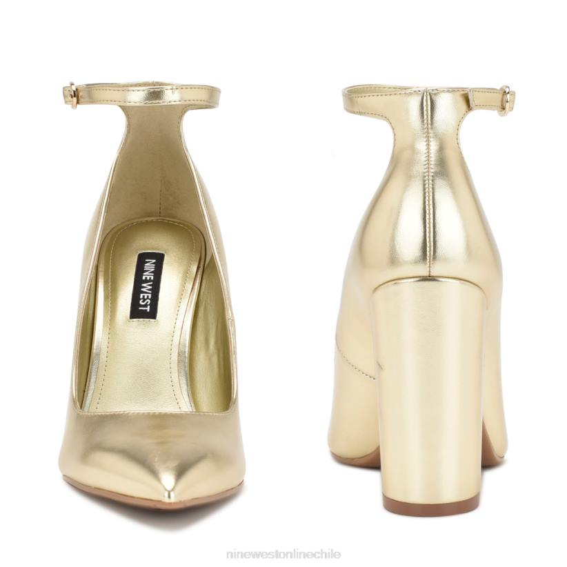 Nine West zapatos de tacón planos con correa en el tobillo 2Z2T1398 platino Nine West sandals