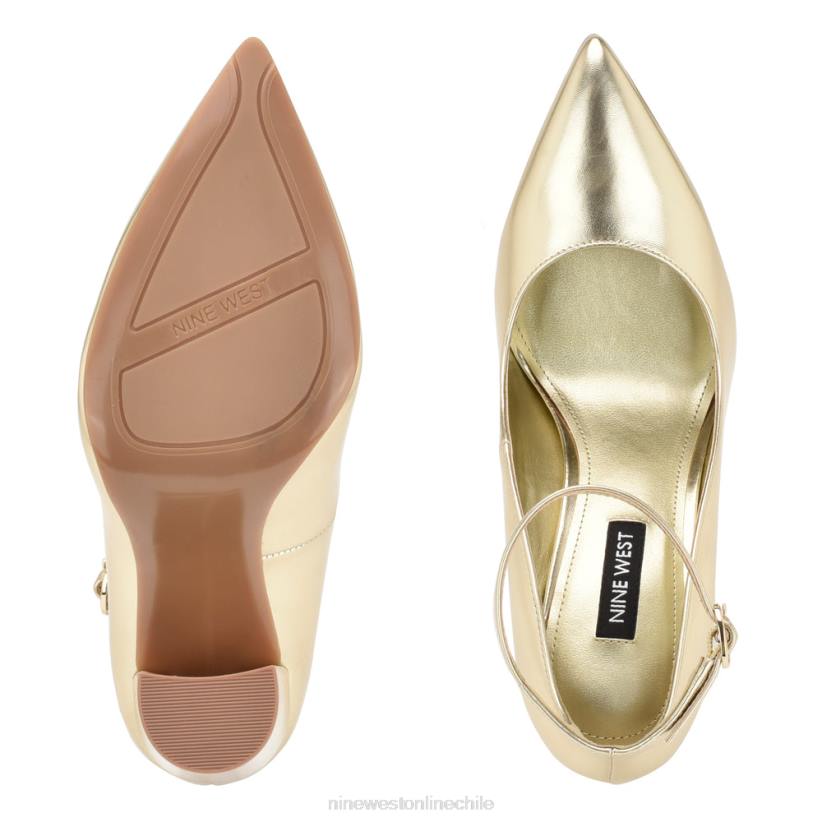 Nine West zapatos de tacón planos con correa en el tobillo 2Z2T1398 platino Nine West sandals
