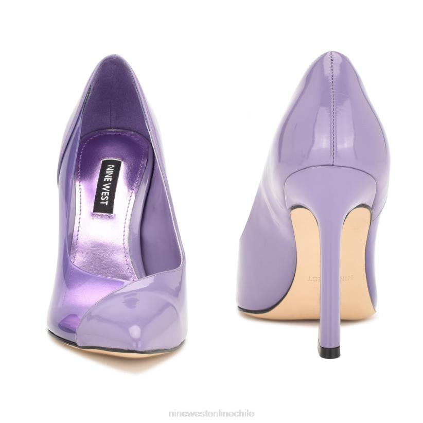 Nine West zapatos de tacón toba con punta puntiaguda 2Z2T1513 patente violeta claro Nine West zapatillas chile