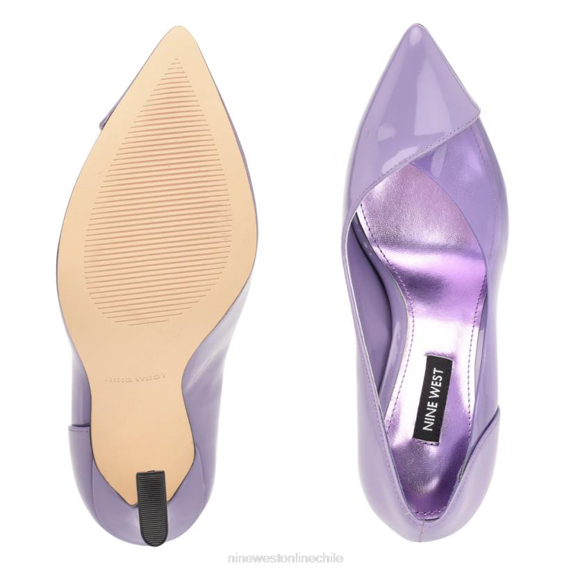Nine West zapatos de tacón toba con punta puntiaguda 2Z2T1513 patente violeta claro Nine West zapatillas chile