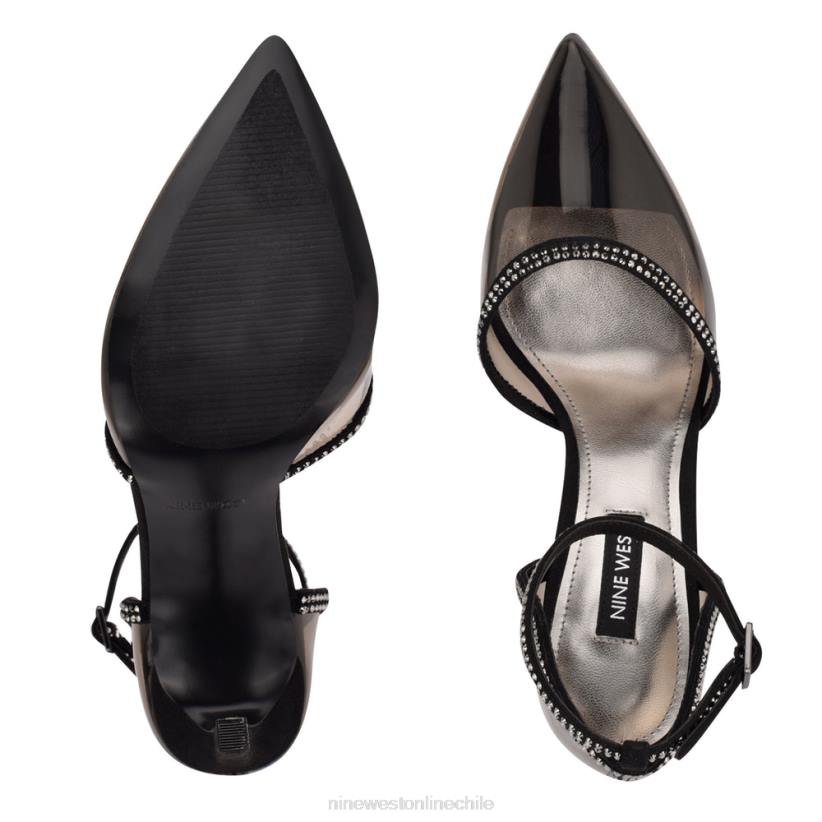 Nine West zapatos de tacón tootsie con correa en el tobillo 2Z2T1422 negro/humo Nine West sandals