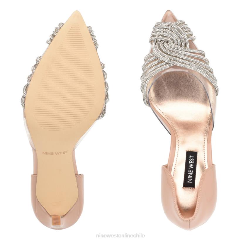 Nine West zapatos de tacón tostado d\'orsay 2Z2T1497 cristal desnudo/claro Nine West chile outlet