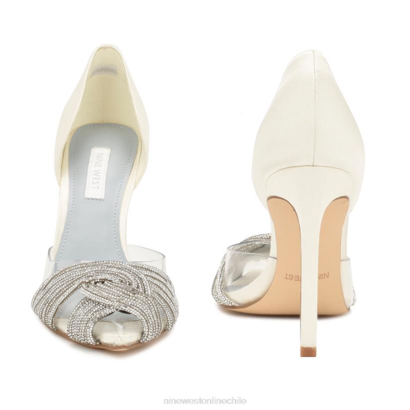 Nine West zapatos de tacón tostado d\'orsay 2Z2T1498 marfil/cristal transparente Nine West cartera negra