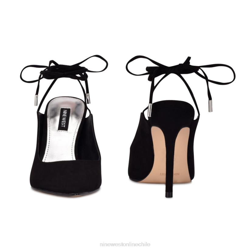 Nine West zapatos de vestir cruzados al tobillo feya 2Z2T1442 ante negro Nine West chile carteras