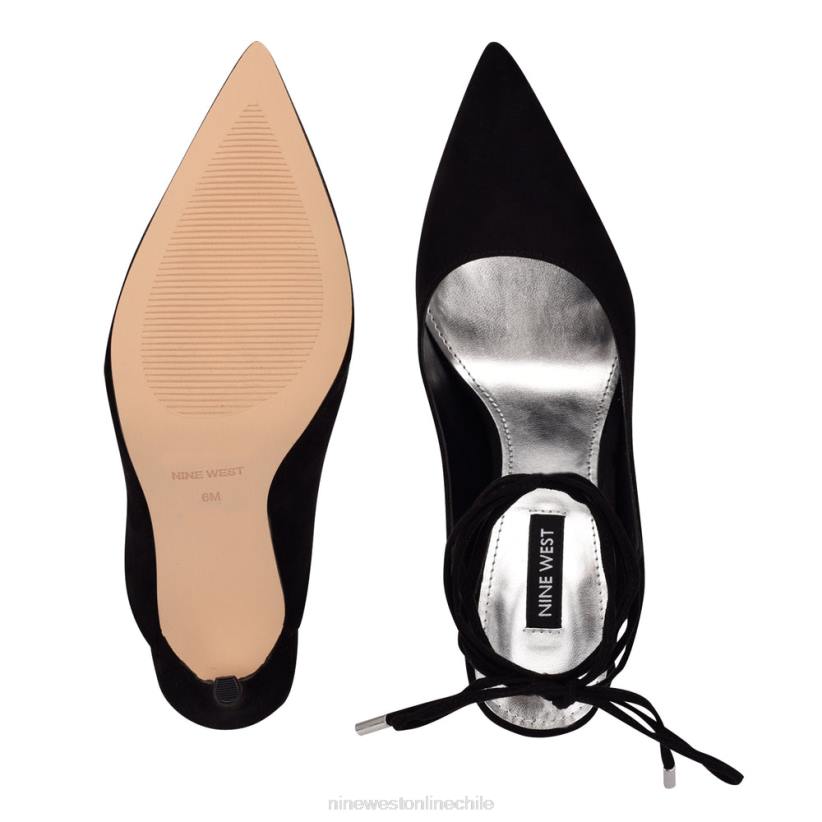 Nine West zapatos de vestir cruzados al tobillo feya 2Z2T1442 ante negro Nine West chile carteras