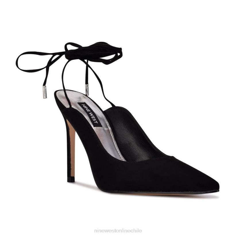 Nine West zapatos de vestir cruzados al tobillo feya 2Z2T1635 ante negro Nine West chile outlet