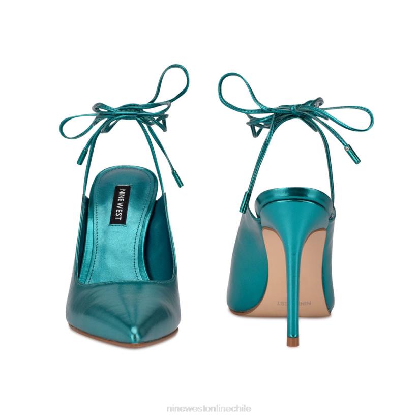Nine West zapatos de vestir cruzados al tobillo feya 2Z2T975 turquesa metalizado Nine West chile outlet