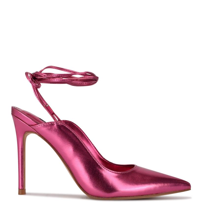 Nine West zapatos de vestir cruzados al tobillo feya 2Z2T976 rosa metalizado Nine West cartera negra