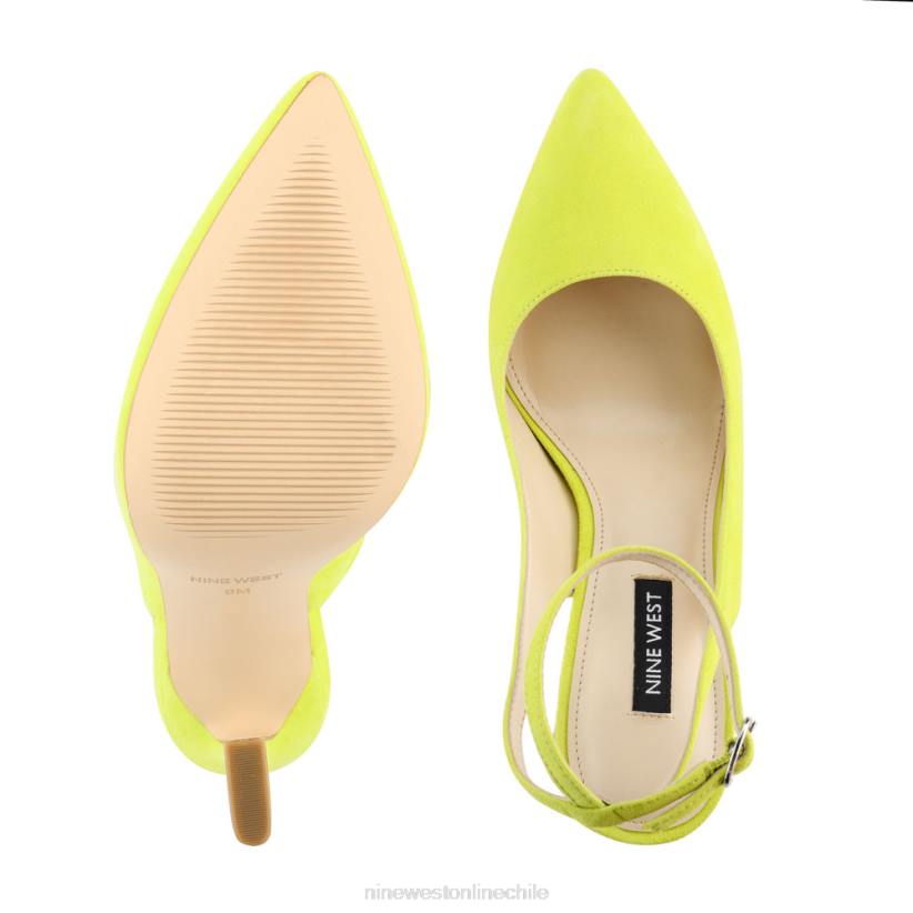 Nine West zapatos de vestir tabita con correa en el tobillo 2Z2T1500 ante amarillo neón Nine West sandals