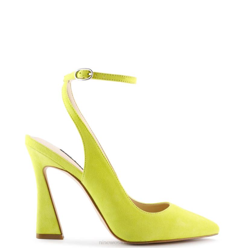 Nine West zapatos de vestir tabita con correa en el tobillo 2Z2T910 ante amarillo neón Nine West cartera negra