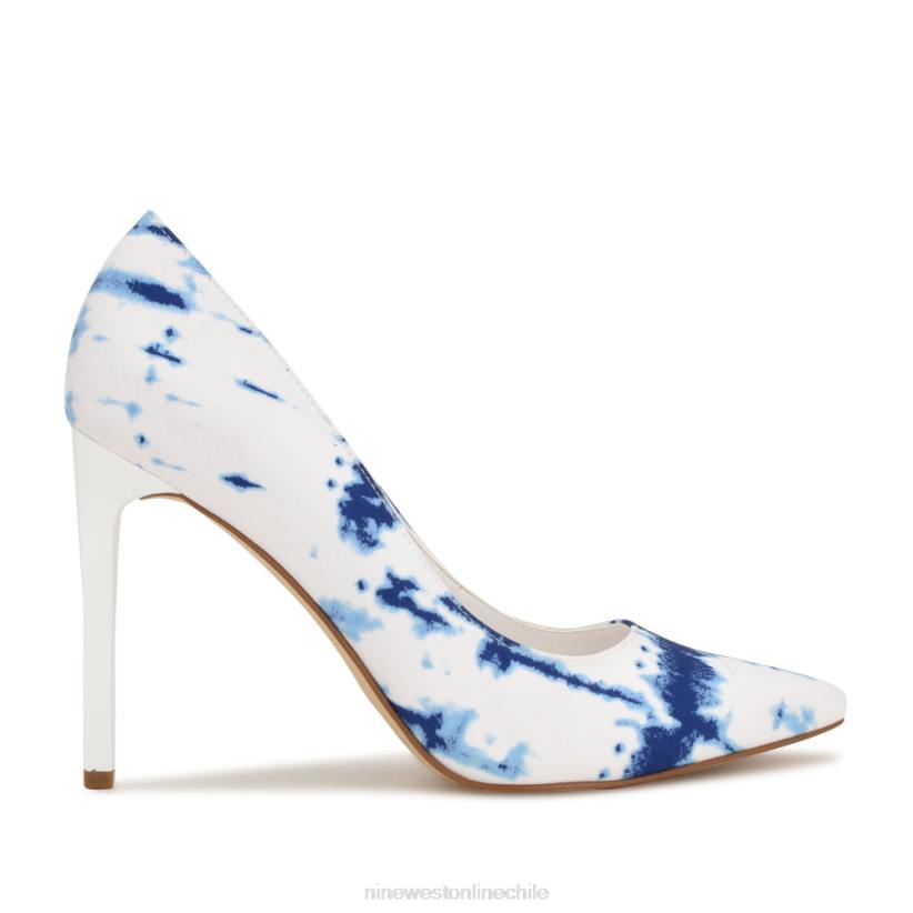 Nine West zapatos tatiana con punta puntiaguda 2Z2T1376 teñido anudado azul blanco Nine West chile carteras