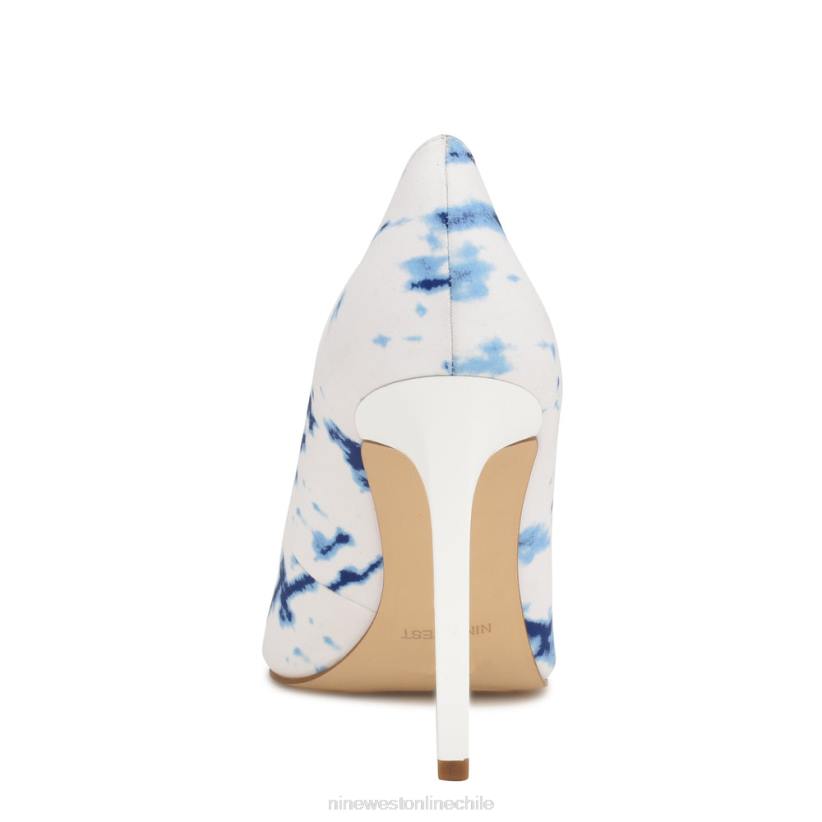 Nine West zapatos tatiana con punta puntiaguda 2Z2T1376 teñido anudado azul blanco Nine West chile carteras