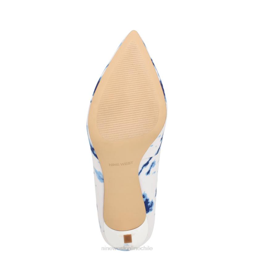 Nine West zapatos tatiana con punta puntiaguda 2Z2T1376 teñido anudado azul blanco Nine West chile carteras