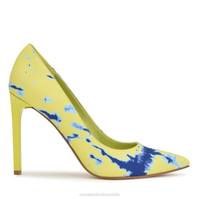 Nine West zapatos tatiana con punta puntiaguda 2Z2T1377 teñido anudado azul verde neón Nine West chile outlet