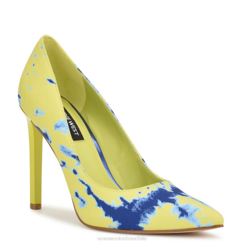 Nine West zapatos tatiana con punta puntiaguda 2Z2T1491 teñido anudado azul verde neón Nine West chile outlet