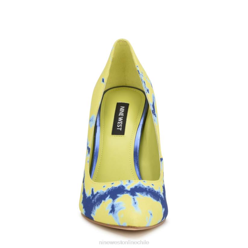 Nine West zapatos tatiana con punta puntiaguda 2Z2T1491 teñido anudado azul verde neón Nine West chile outlet