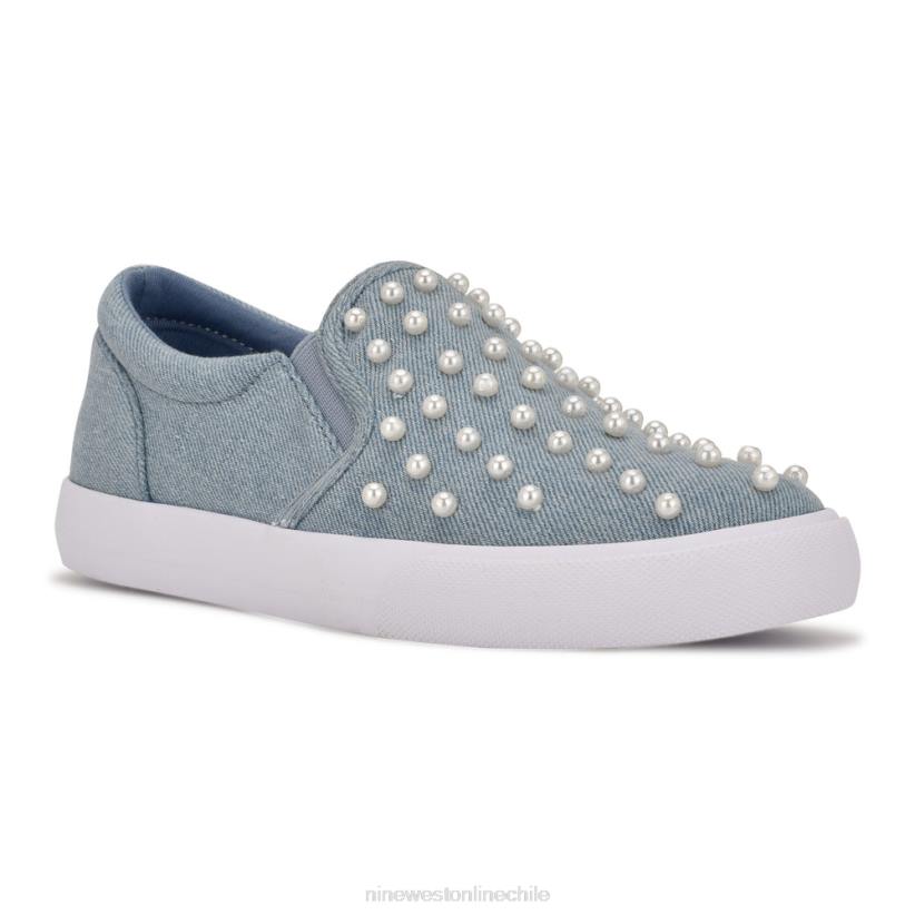 Nine West zapatillas lovie sin cordones 2Z2T882 mezclilla azul claro Nine West sandals