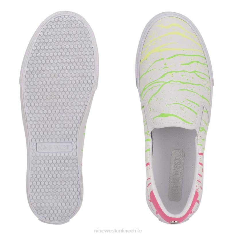 Nine West zapatillas sin cordones lala 2Z2T1044 salpicadura de pintura de neón Nine West sandals
